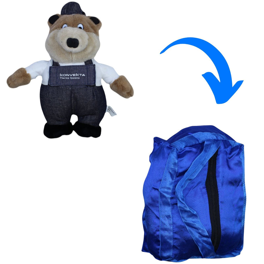 Wendetier, Bär in Blaumann / Tasche von Konvekta Thermo Systems