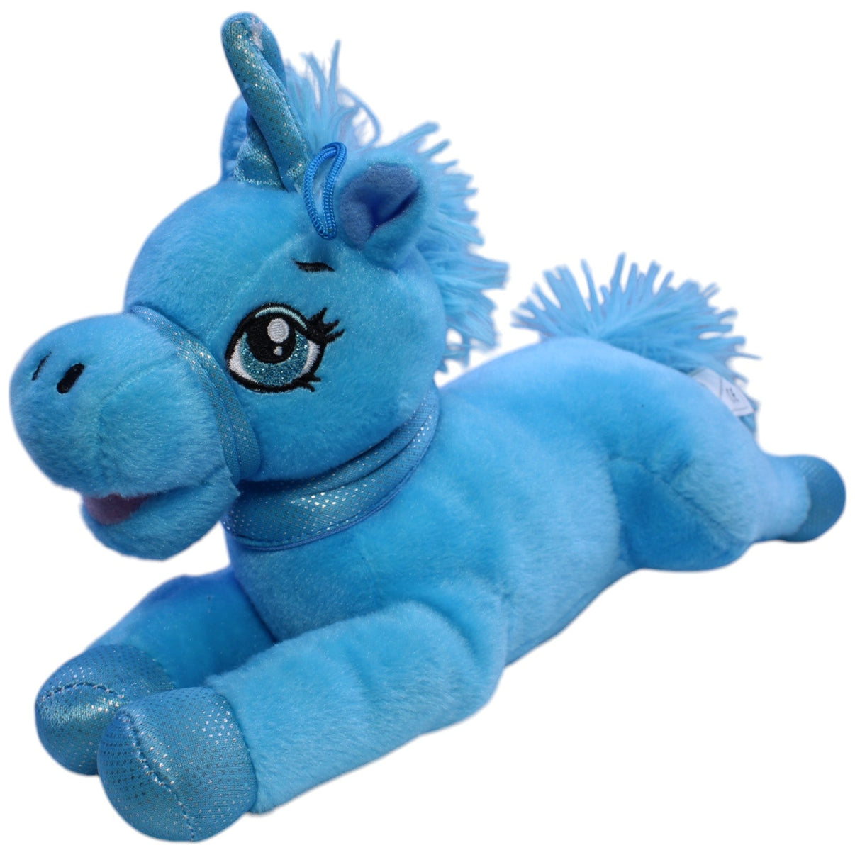 123000012729 Toys & Promotions Blaues großes Einhorn, liegend Kuscheltier Kumpel Leo Fantasy Gebraucht
