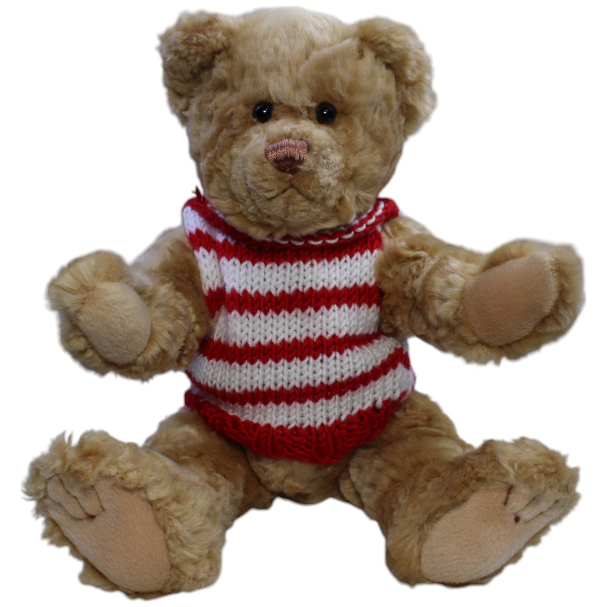 123000012740 Bob der Bär Teddybär mit beweglichen Gliedern & Pullunder, groß Kuscheltier Kumpel Leo Gebraucht Teddy Teddybär