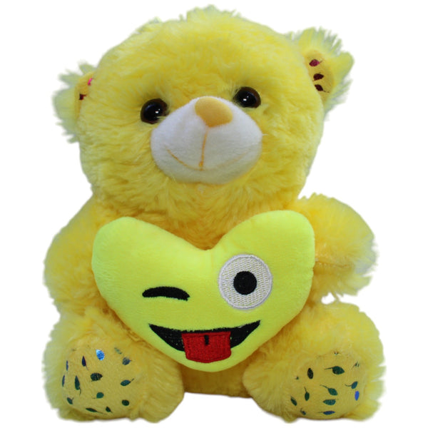 Gelber Teddybär mit Herz & Glitzer