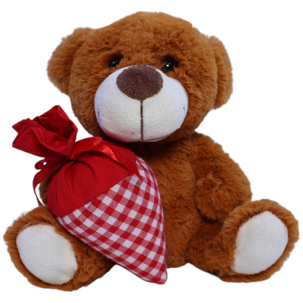 Süßer Teddybär mit Schultüte, rot