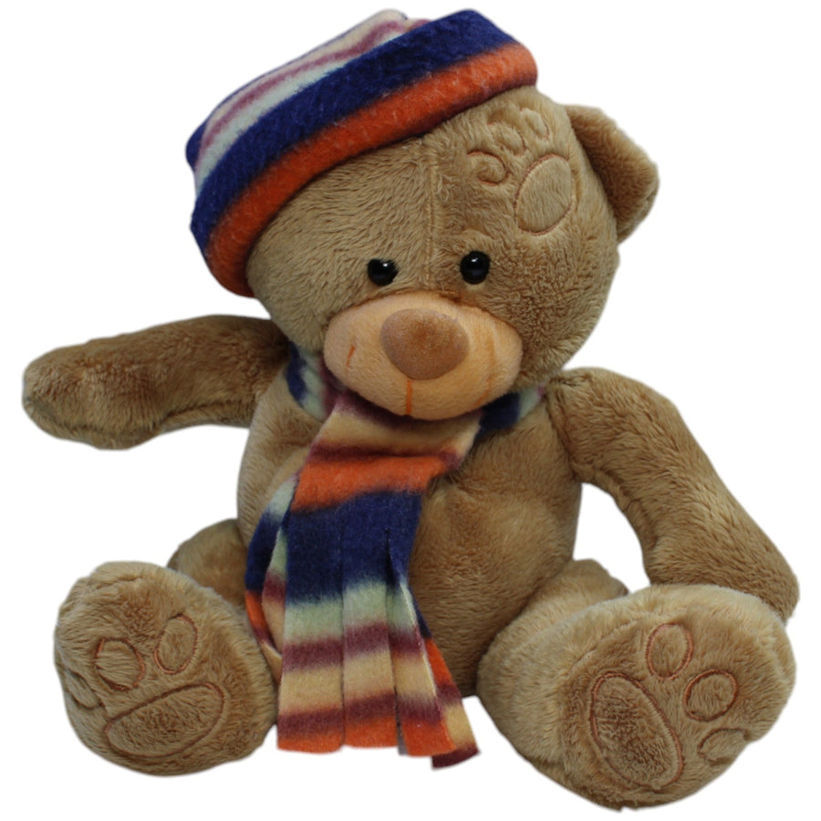 Flos Toys, süßer Bär mit Schal & Zipfelmütze