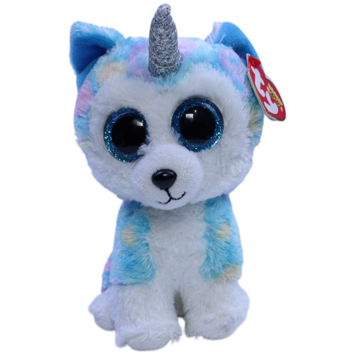 123000012920 TY Husky Helena mit Horn, klein Kuscheltier Kumpel Leo Hund neu