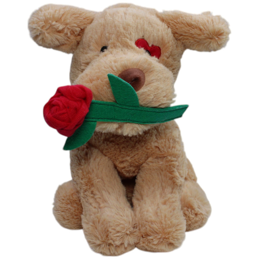 Süßer Hund mit Rose