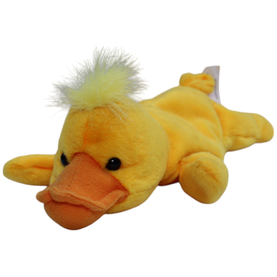 Lustige gelbe Ente, liegend