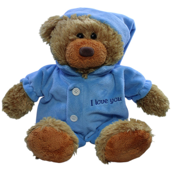 XL Bär in blauem Pyjama "I love you" mit Sound