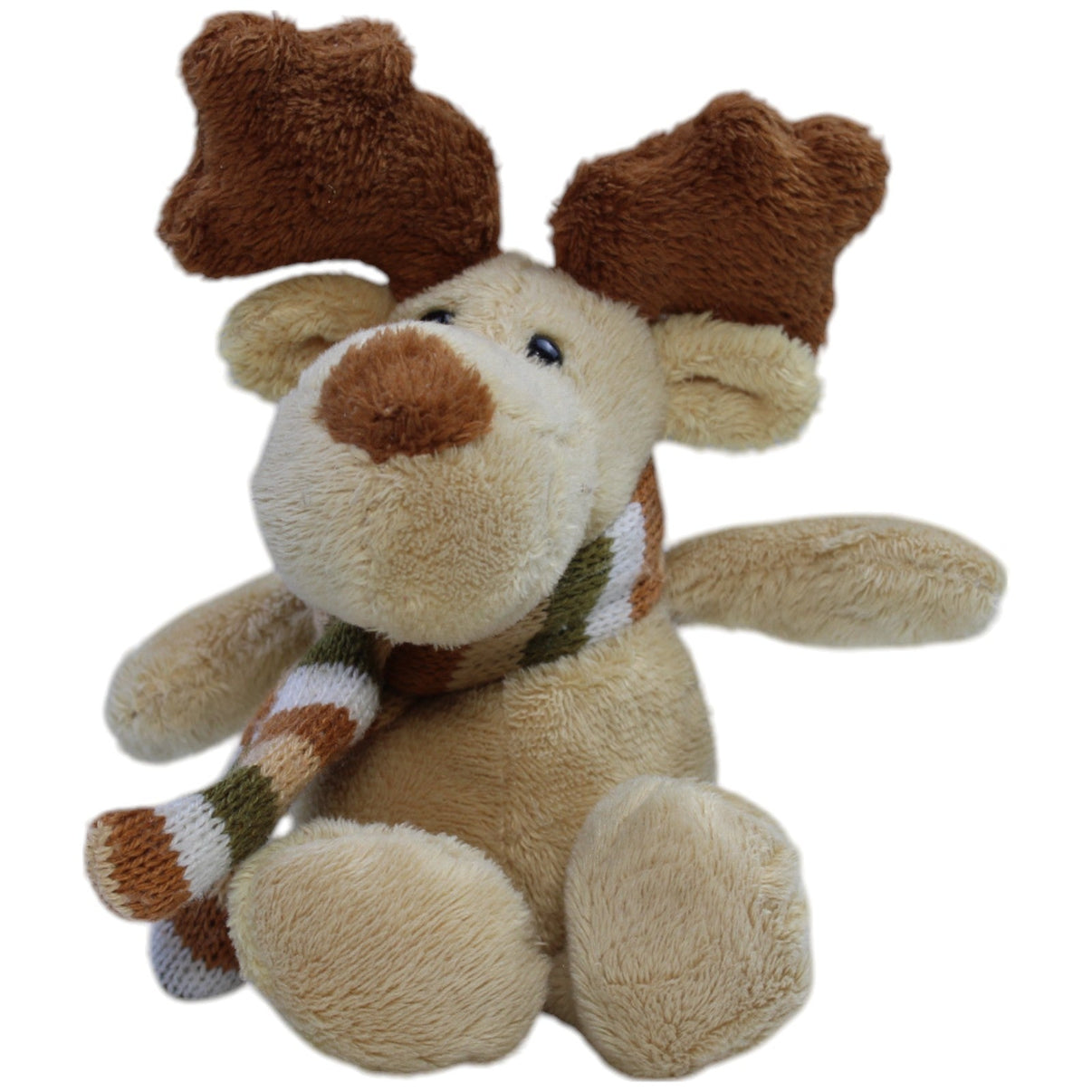 123000013254 Unbekannt Kleiner Elch mit Schal Kuscheltier Kumpel Leo Gebraucht