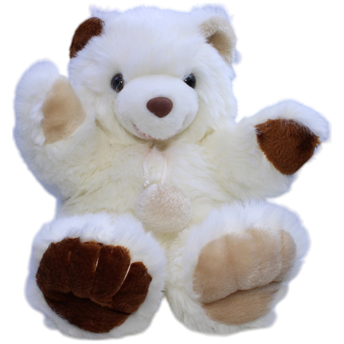 123000013273 Nicky Toy Süßer XL Teddybär, weiß Kuscheltier Kumpel Leo Gebraucht Teddy Teddybär