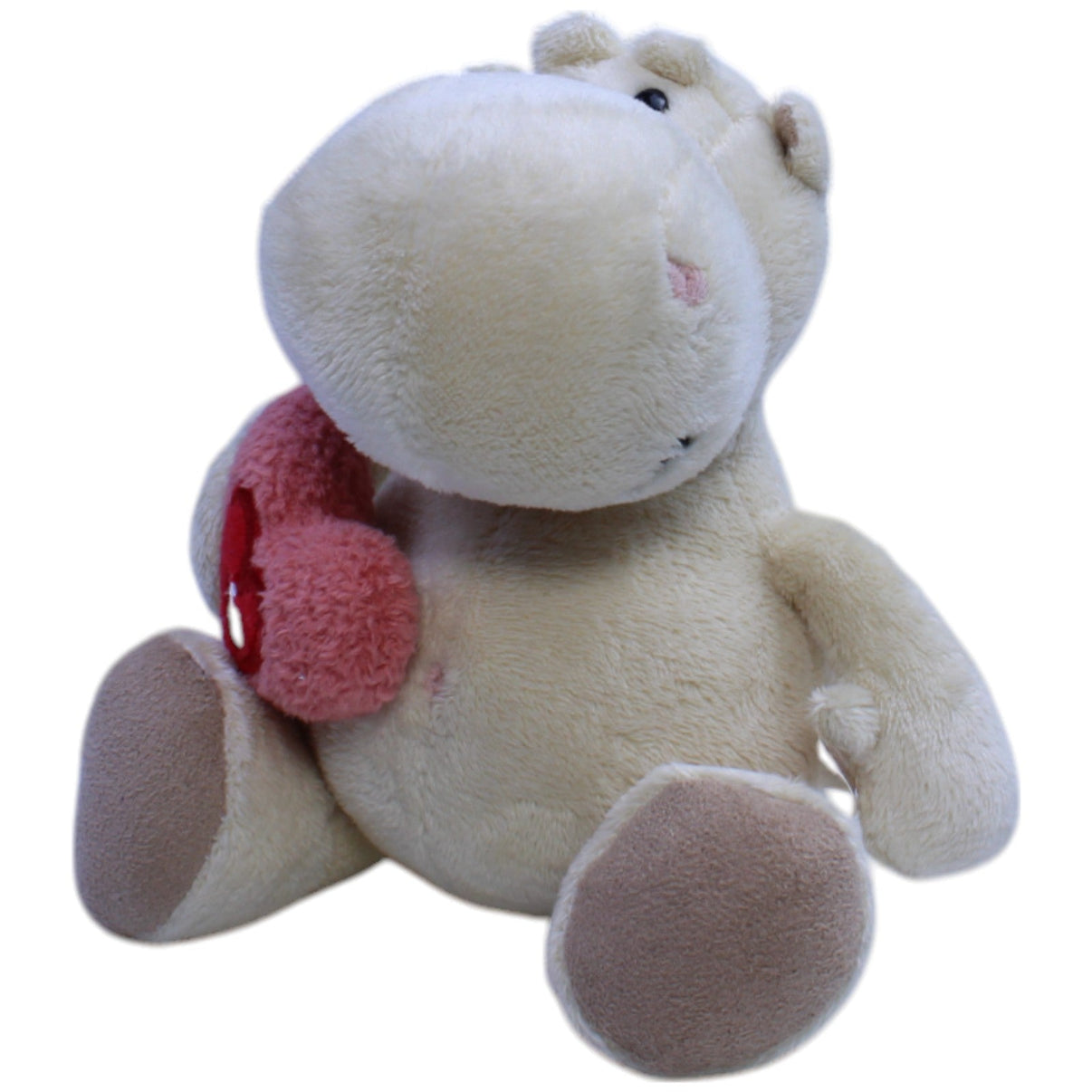 123000013282 NICI Kleines Nilpferd mit Herz, beige Kuscheltier Kumpel Leo Gebraucht