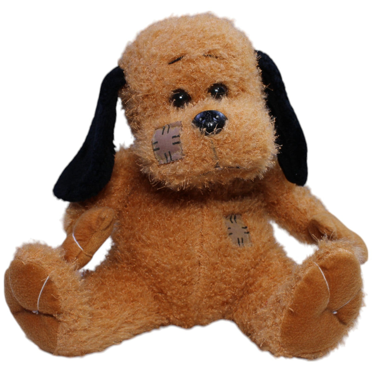 123000013321 Stelly Süßer Hund mit Flicken, sitzend Kuscheltier Kumpel Leo Gebraucht