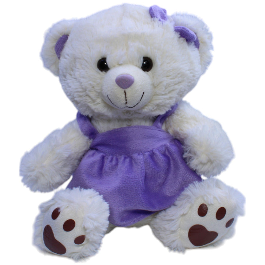 Süße Teddybärin mit lila Kleid