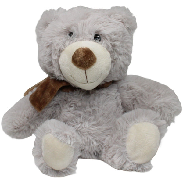 Kuschelfreund, grauer Teddybär mit Schal