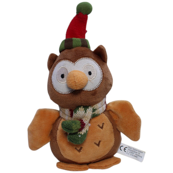Weihnachtliche Eule mit Mütze & Schal