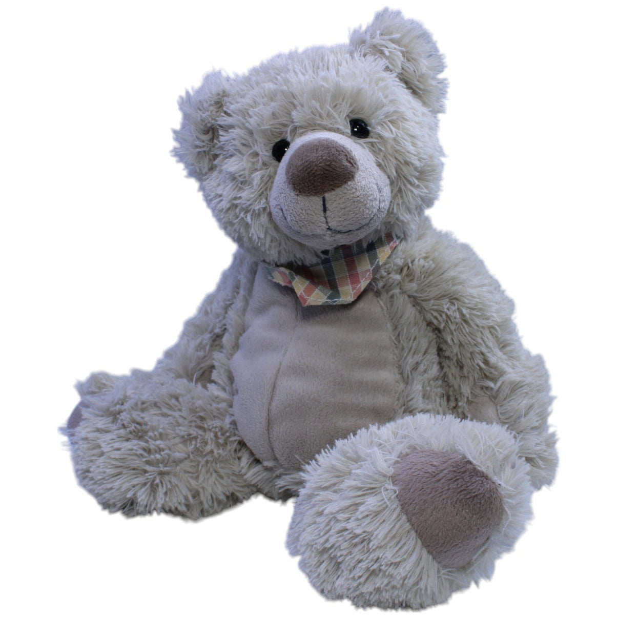 123000013386 Morgenroth Bär mit kariertem Halstuch, sitzend Kuscheltier Kumpel Leo Gebraucht