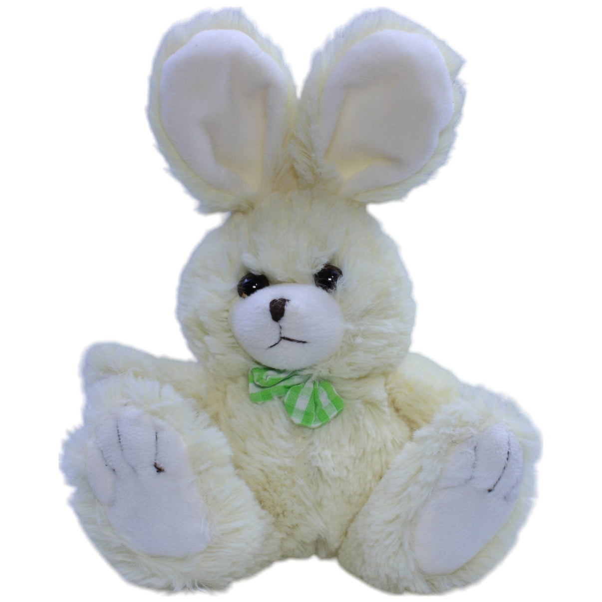 123000013411 Brauns - Heitmann Hase mit Fliege sitzend, beige Kuscheltier Kumpel Leo Gebraucht