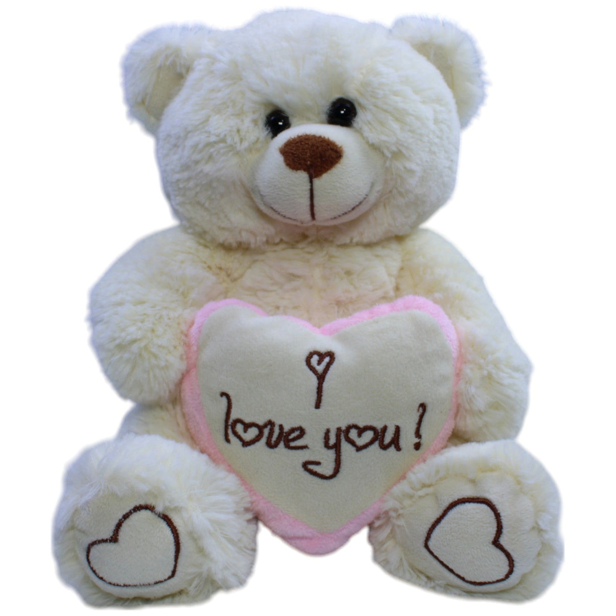 123000013440 ALIKI Weißer Teddy mit Herz "I love you!" Kuscheltier Kumpel Leo Gebraucht Teddy Teddybär