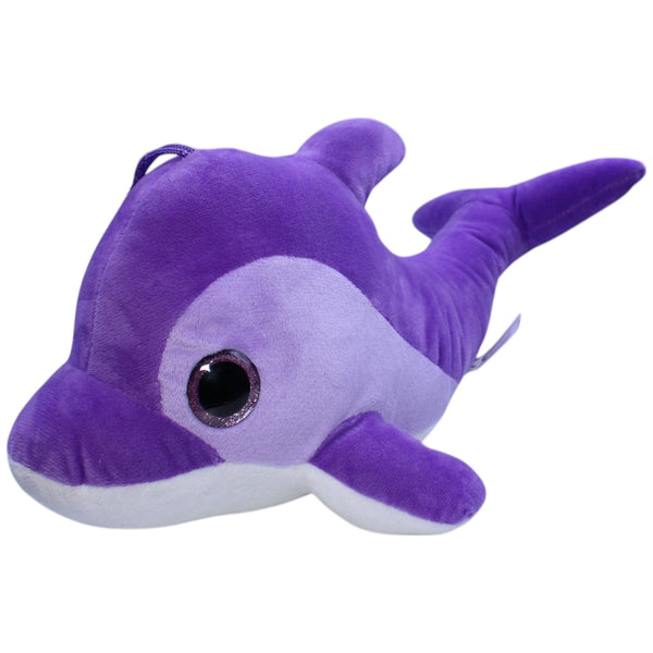 XL Delfin mit Glitzeraugen, lila