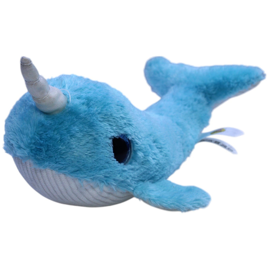 Narwal mit Glitzeraugen, blau