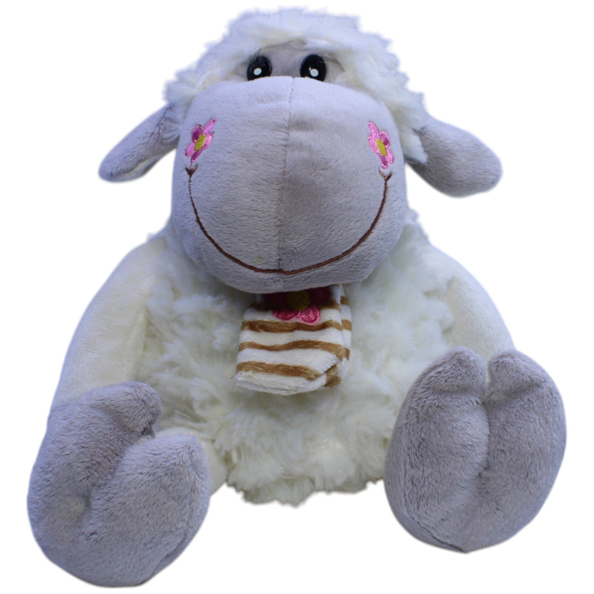 123000013617 FLOTI Flos Toys, Schlenker Schaf mit Blumen auf den Backen Kuscheltier Kumpel Leo Gebraucht