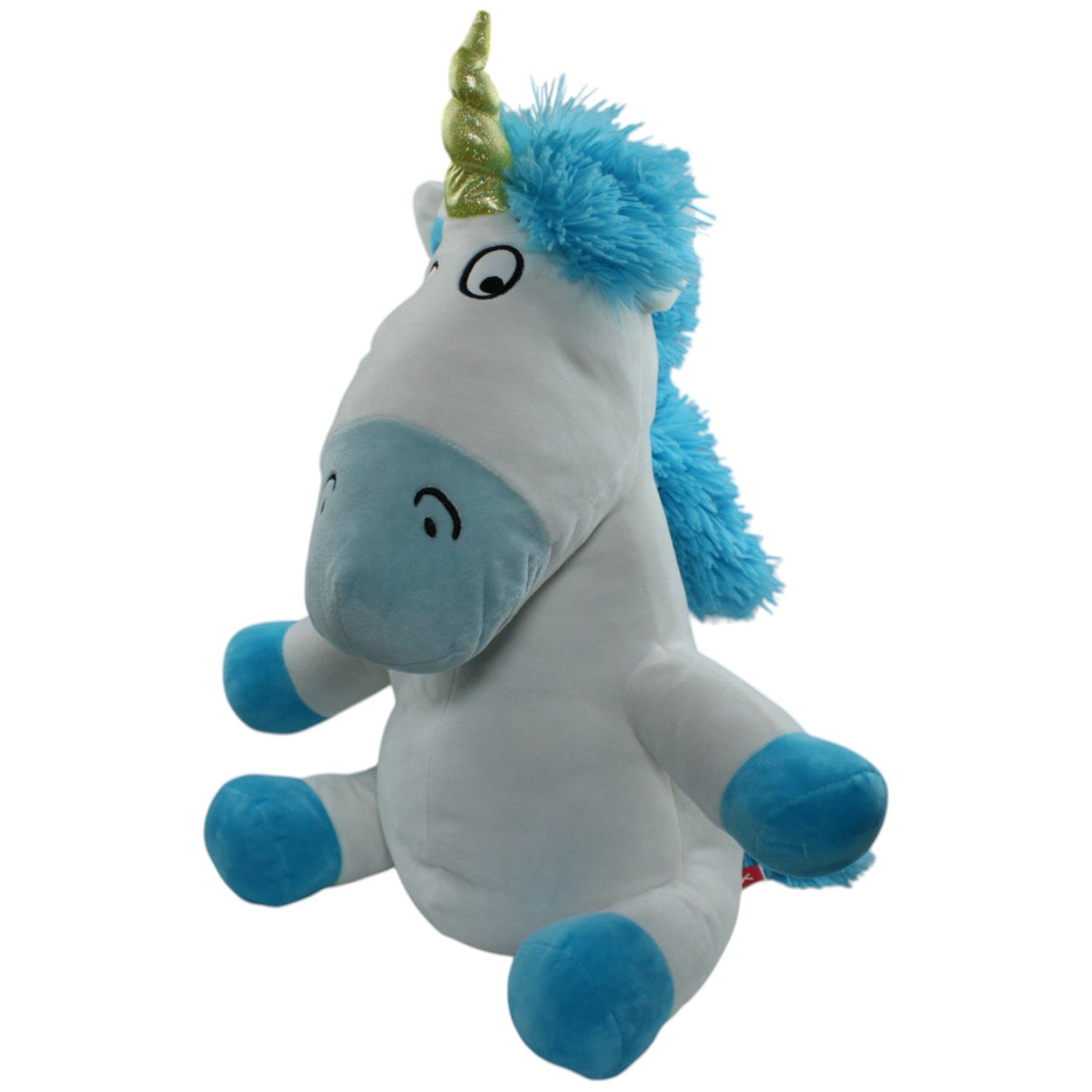 123000013672 TEDI Steinbeck, XL Einhorn mit blauer Mähne Kuscheltier Kumpel Leo Gebraucht