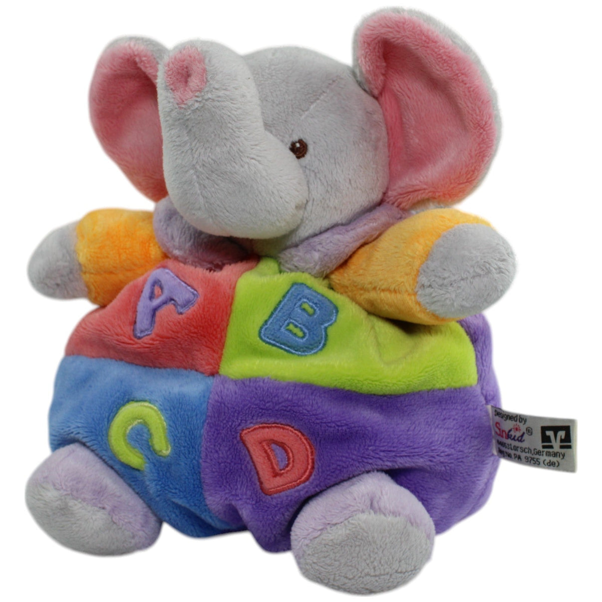 123000013704 Sunkid Süßer bunter Elefant mit Buchstaben Rassel Kumpel Leo Gebraucht