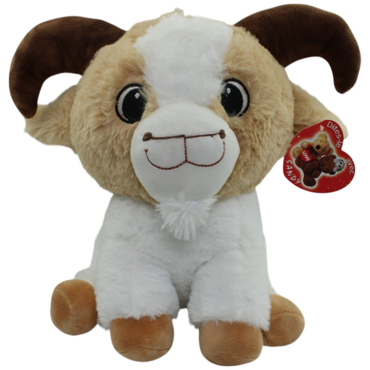 123000013807 Sandy Süße Ziege, beige - weiß Kuscheltier Kumpel Leo neu
