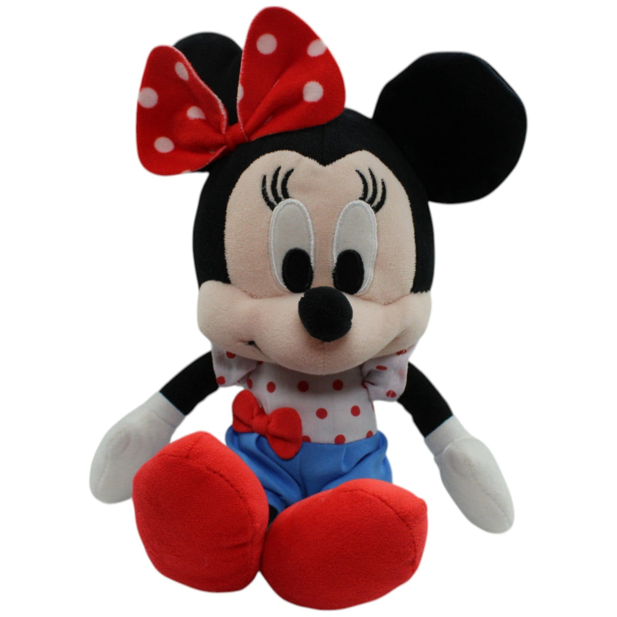 123000013829 Nicotoy Disney Minnie Maus in gepunktetem Shirt & blauer Short Kuscheltier Kumpel Leo Gebraucht