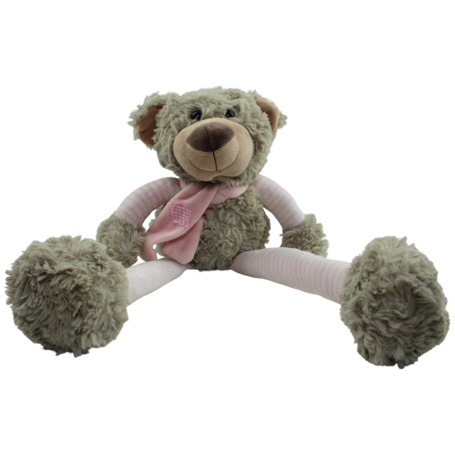 XL Schlenker Teddybär mit Schal, rosa