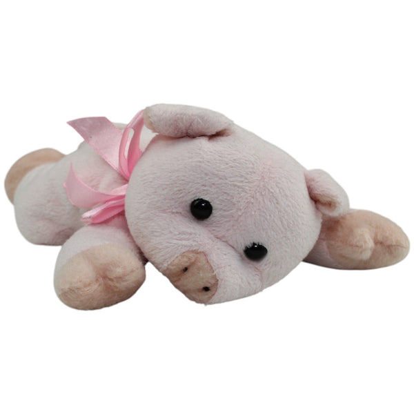 Schwein mit Schleife, liegend