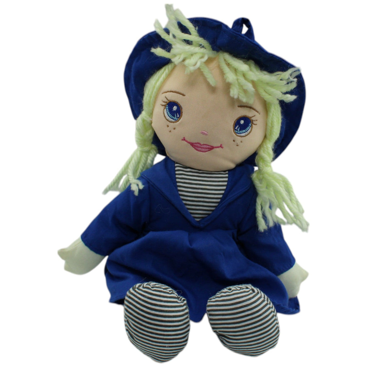 123000013870 Simba My Love Dolly mit blauem Kleid Stoffpuppe Kumpel Leo Gebraucht Puppe