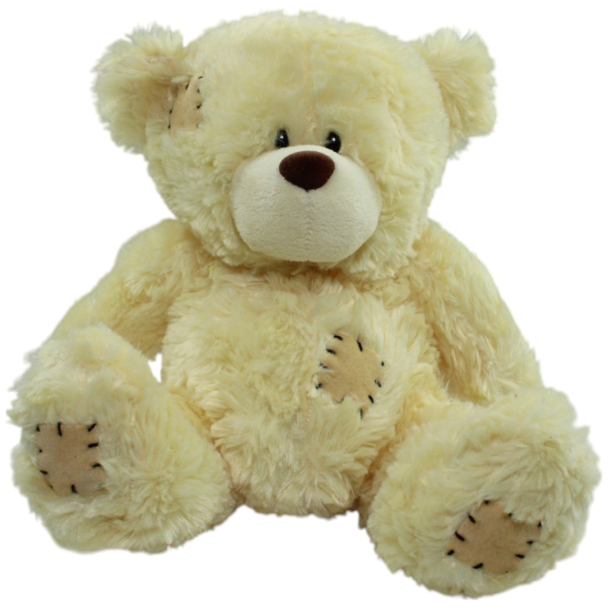 123000013942 Kuschelwuschel Gelber Teddybär mit Patches Kuscheltier Kumpel Leo Gebraucht Teddy Teddybär