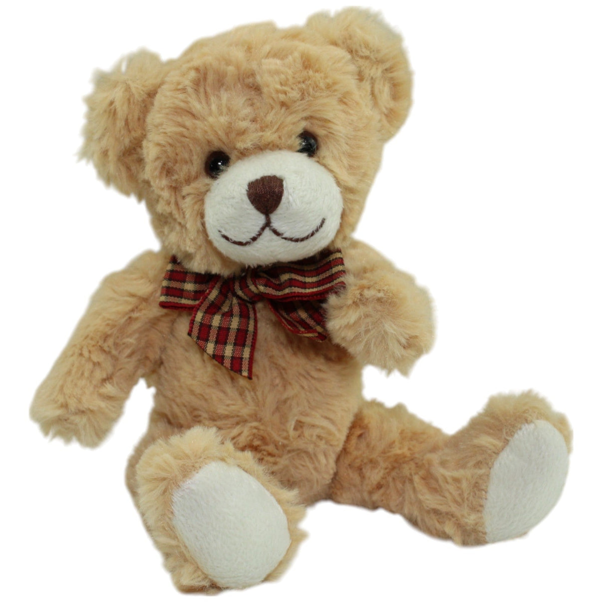 123000013954 Sunkid Teddybär mit karierter Schleife Kuscheltier Kumpel Leo Gebraucht Teddy Teddybär