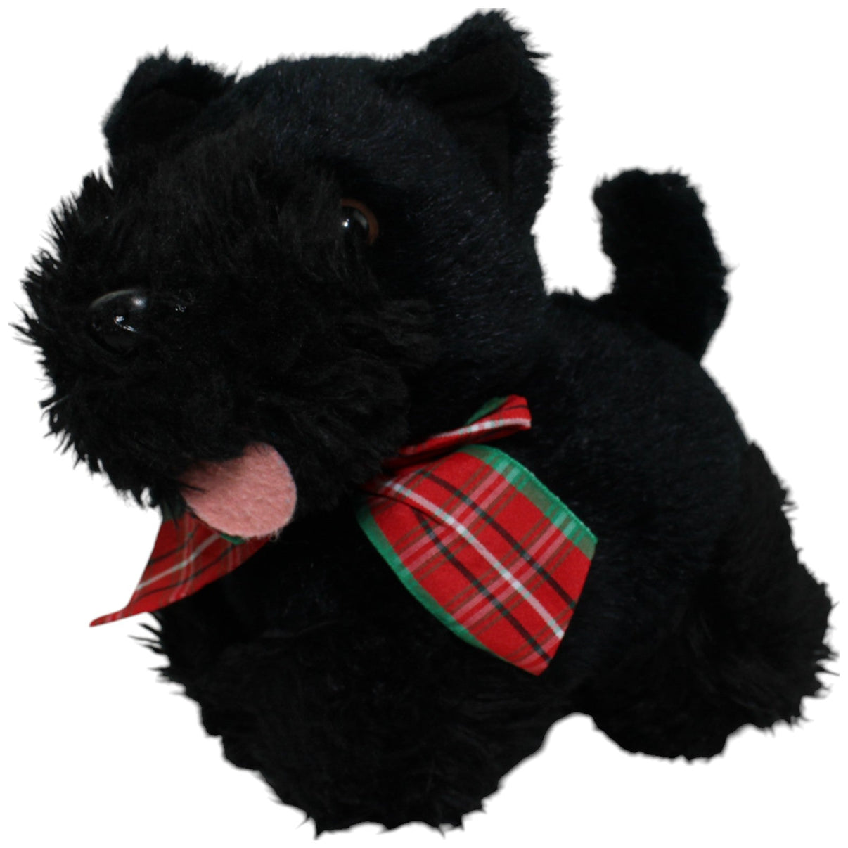123000013997 Teddy - Hermann Schwarzer Terrier mit Schleife, stehend Kuscheltier Kumpel Leo Gebraucht Hund