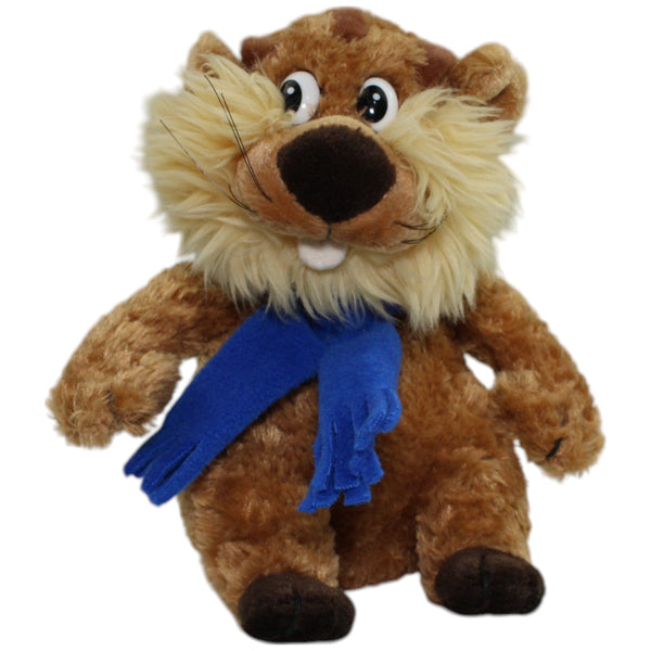 Kleiner Biber mit Bart & blauem Schal