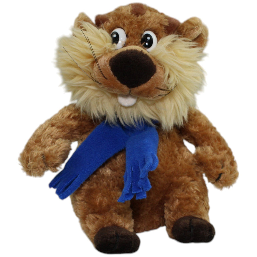 Kleiner Biber mit Bart & blauem Schal