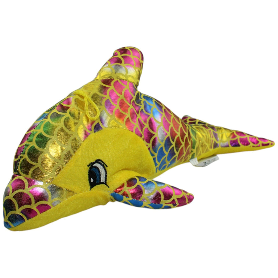 Gelber Glitzer Delfin, groß
