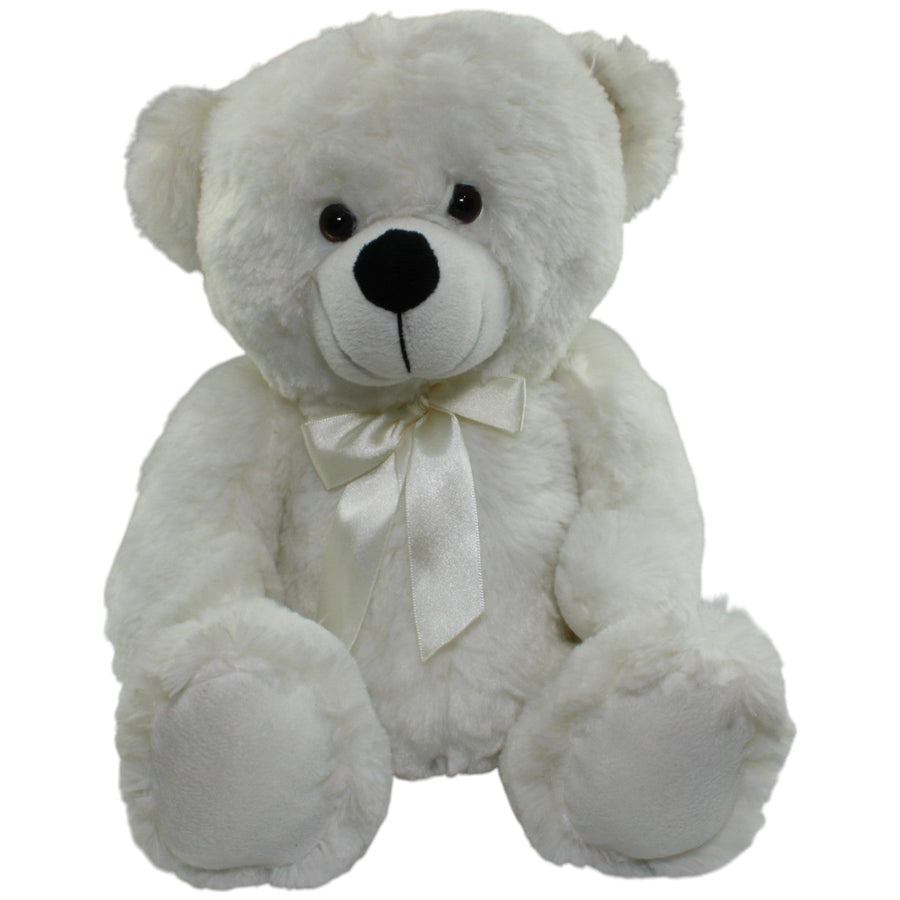 Weißer Teddy mit Schleife, sitzend