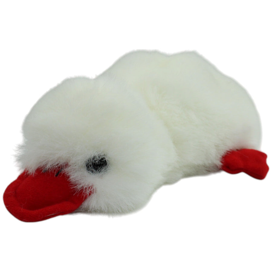 Weiße Ente, liegend