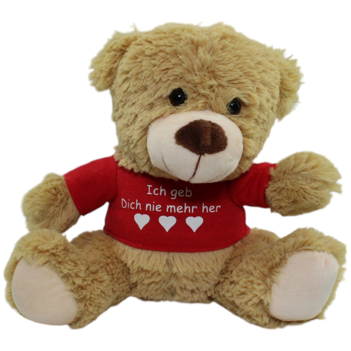123000014355 TE - Importe Bär mit Shirt "Ich geb Dich nie mehr her" Kuscheltier Kumpel Leo Gebraucht