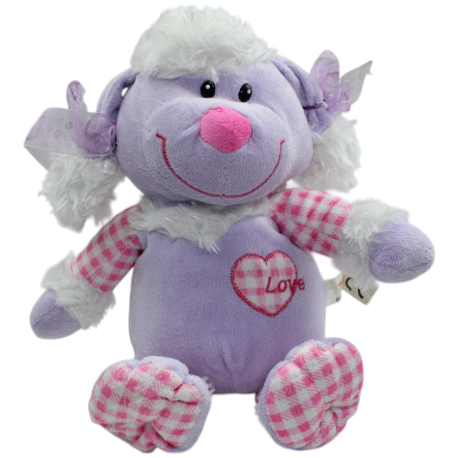 Süßer Schlenker Pudel mit Herz "LOVE", lila