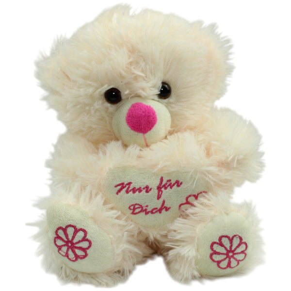 Zotteliger Teddybär mit Herz "Nur für Dich"
