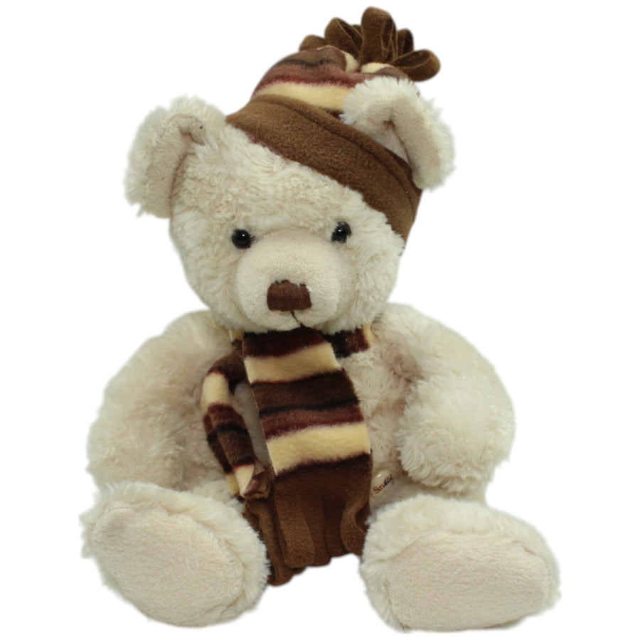 Teddybär mit Mütze und Schal