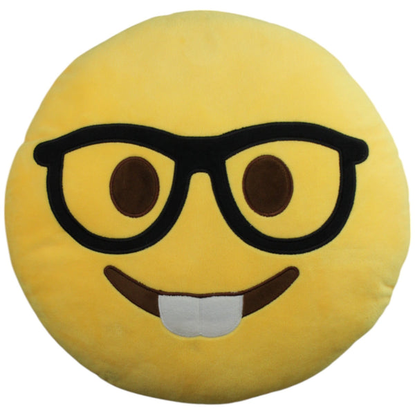 Lachender Emoji mit Hasenzähnen und Brille