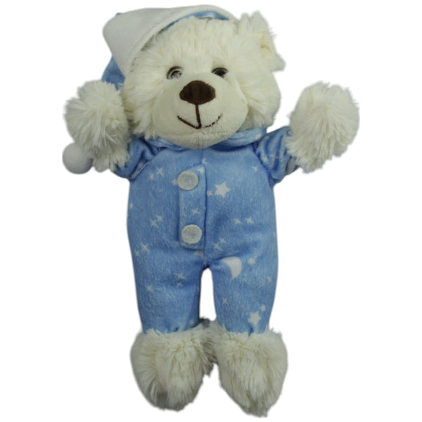 Teddy in blauem Schlafanzug mit Sternen