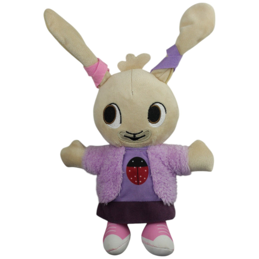 Süßer Hase mit lila Kleidung, beige