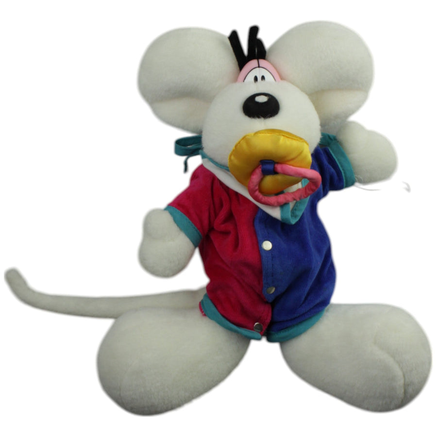 Baby-Diddl Maus mit Schnuller, Latz & Schnur