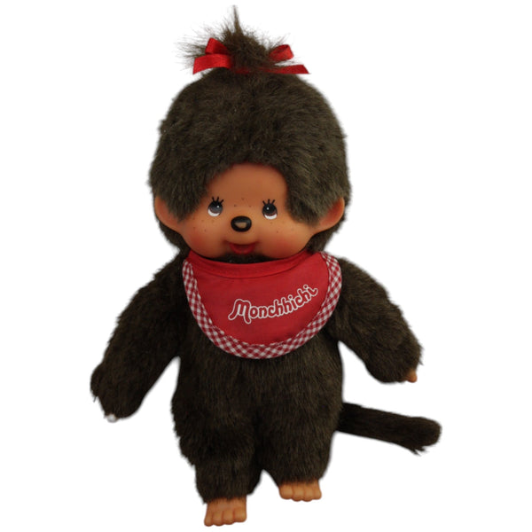 Monchhichi, Mädchen mit Zopf & rotem Latz