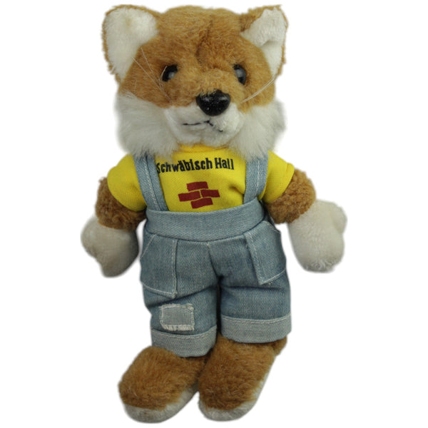 Männlicher Bausparfuchs mit Latzhose von Schwäbisch Hall