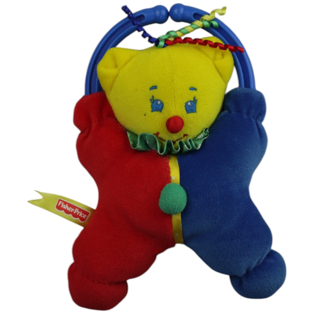123000015564 Fisher - Price Bunter Bär mit roter Nase Greifling Kumpel Leo _Vintage_ Gebraucht Vintage