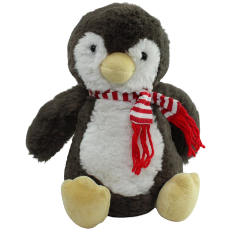 Süßer Pinguin mit gestreiftem Schal